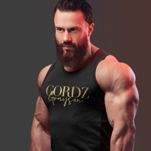 mockup of a muscular man wearing a sublimated tank top 40842 r el2